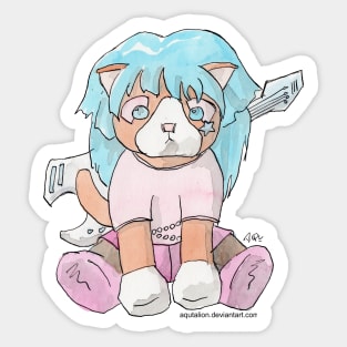 Harlock the Cat's cosplay: Aja of the Holograms Sticker